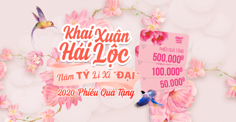 NĂM TÝ LÌ XÌ ĐẠI: 2020 PHIẾU QUÀ TẶNG LÊN ĐẾN 500K